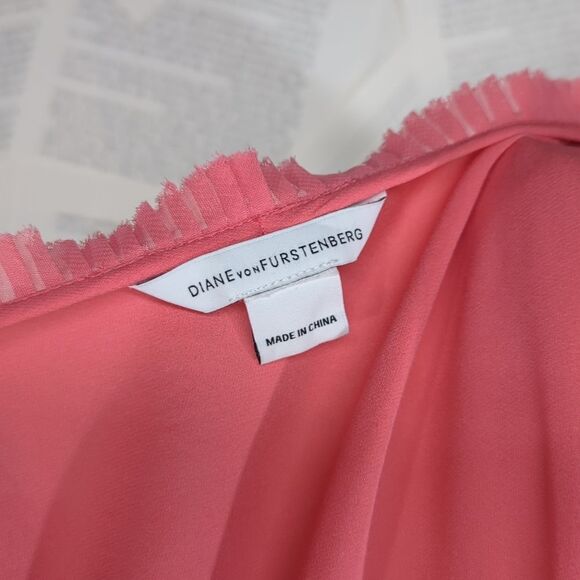 Diane Von Furstenburg silk blend wrap dress size - Picture 8 of 13